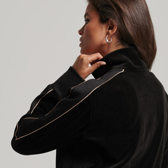 Superdry Γυναικεία ζακέτα Code S Logo Velour Track Top